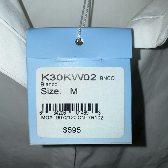 NWT $595 St. John Sport Techno Button Down Stretch Shirt Jacket Navy Size M - Picture 2 of 7